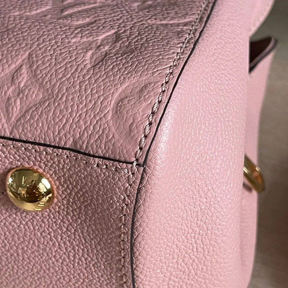 ❌SOLD❌ Louis Vuitton Montaigne BB Empreinte Leather Rose Poudre Crossbody Bag - Picture 8 of 17